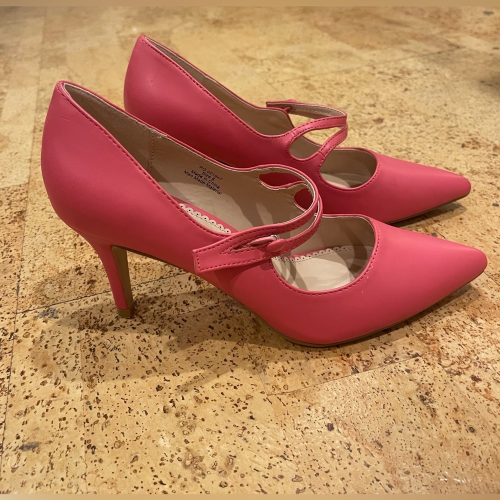 JOURNEE COLLECTION WOMENS SIDNEY PUMP Coral Size 8 - Picture 5 of 16